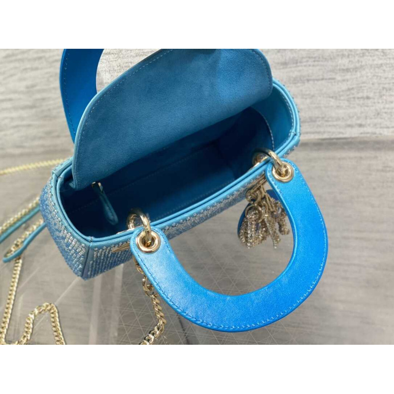 D*or ladyD*or glitter gradient bag blue