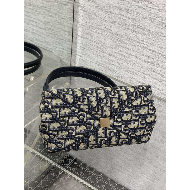 D*or small D*or key bag blue oblique print