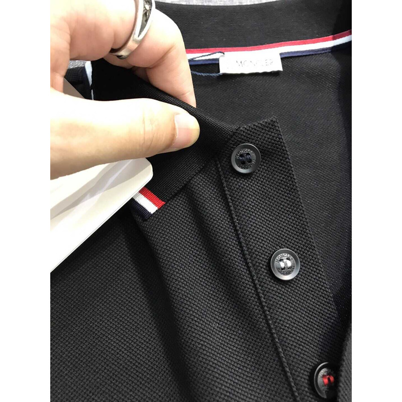 Moncler Logo Polo Shirt Black T Shirt