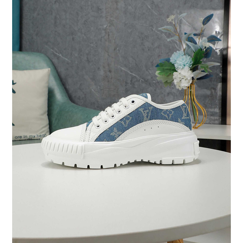 l**is l**is V*t*n lv squad sneakers white denim blue