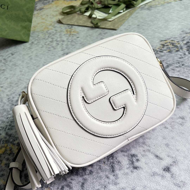 G*u*i blondie small shoulder bag white