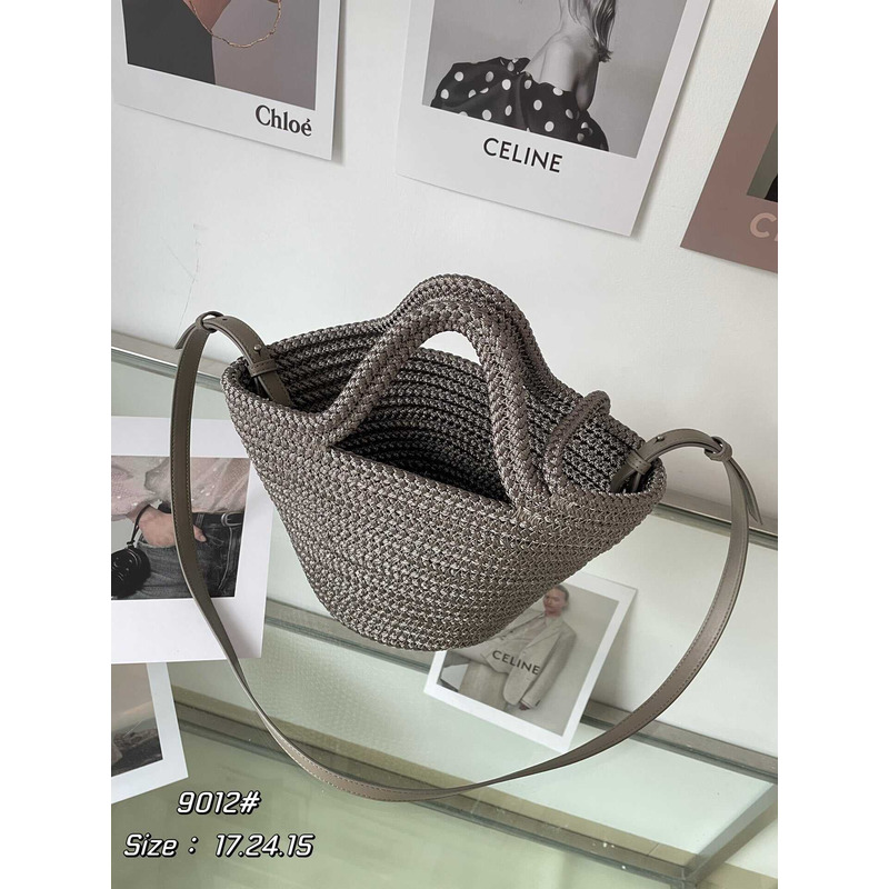 Ba*len*cia*ga ibiza small basket bag gray