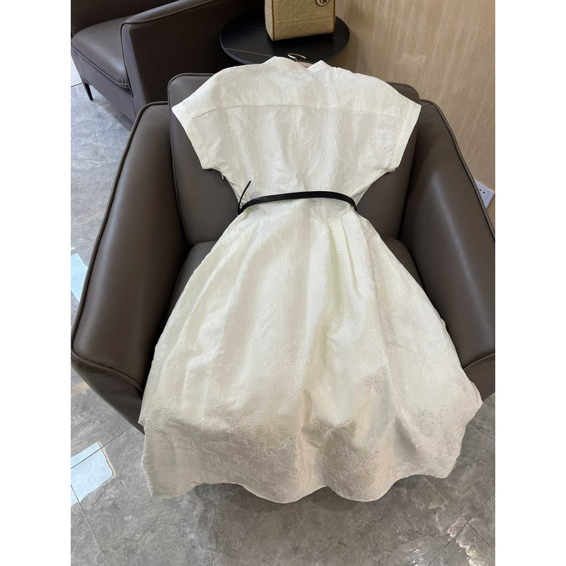 D*or printing dress white