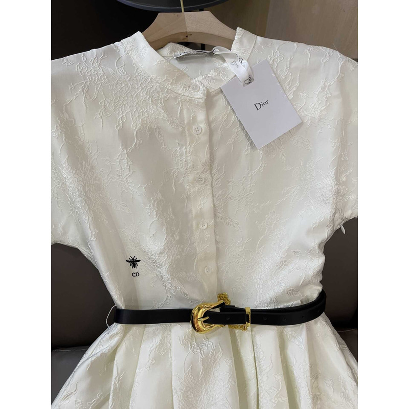 D*or printing dress white