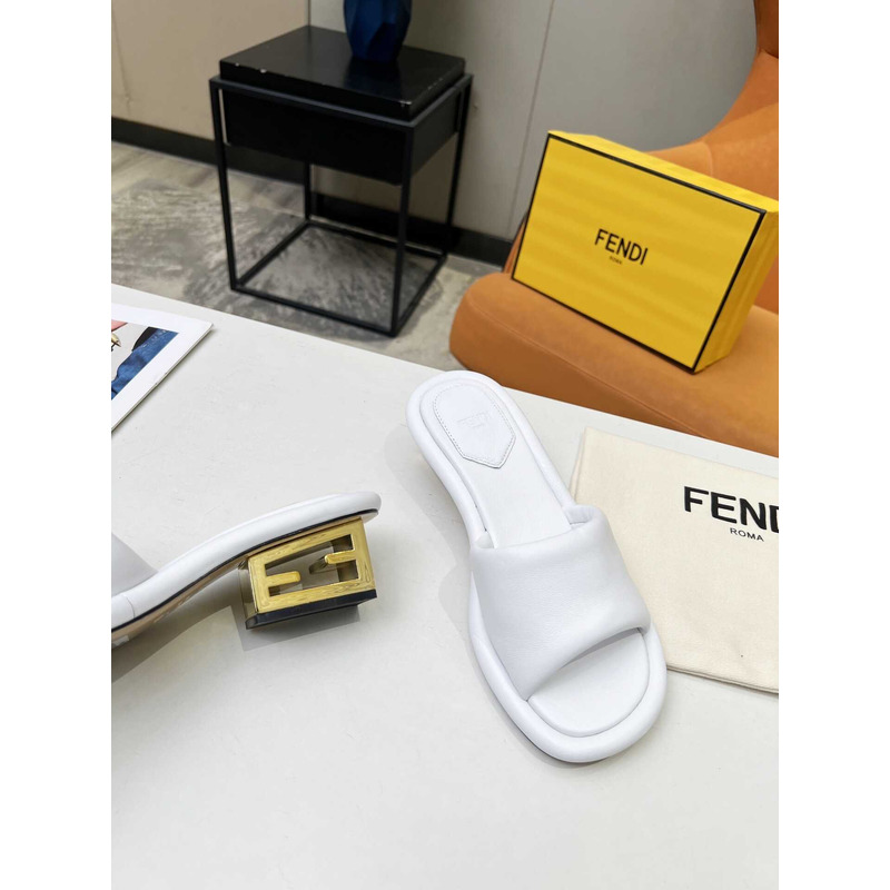F**di high-heeled sandals for women white
