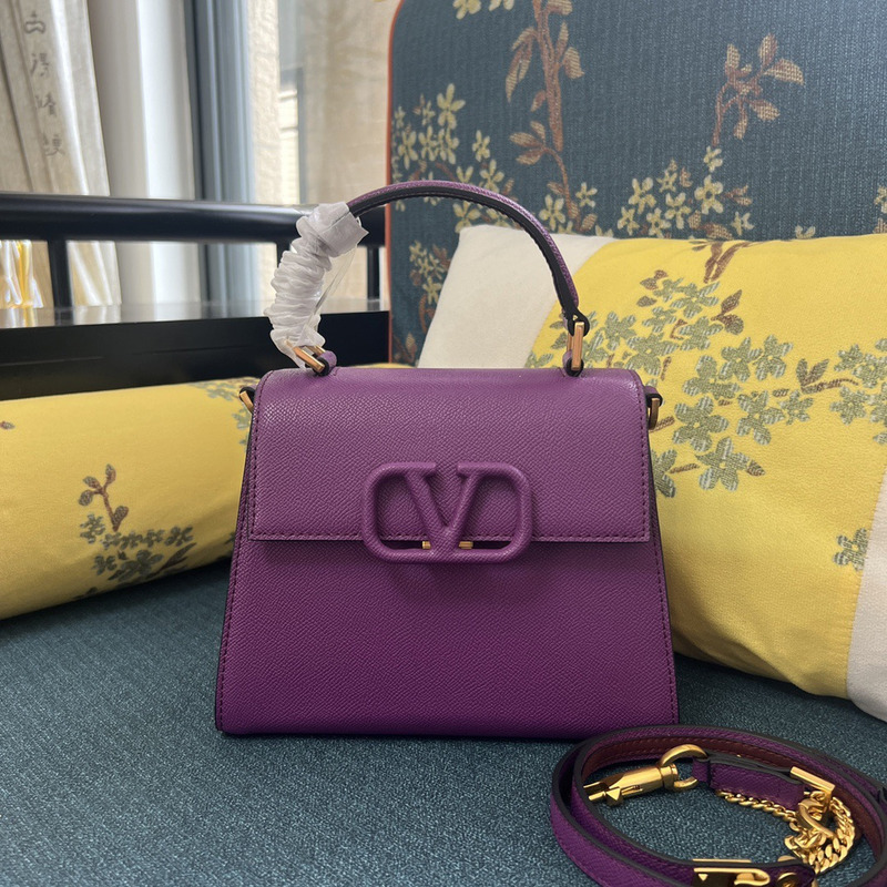 Valentino Garavani VSling Trapezoidal Tote Purple