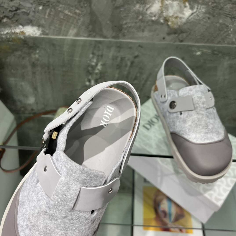 D*or x birkenstock tokio mule gray nubuck calfskin