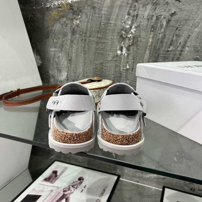 D*or x birkenstock tokio mule gray nubuck calfskin