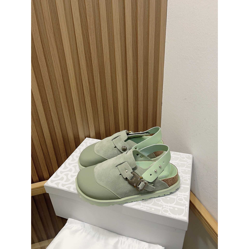 D*or x birkenstock tokio mule green nubuck calfskin