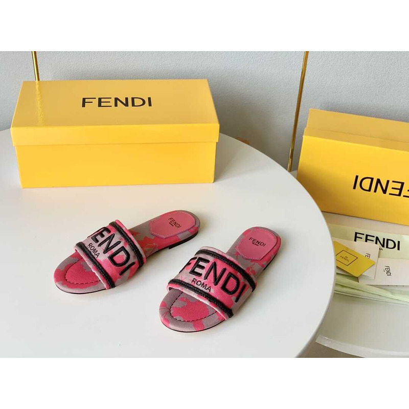 Ch*el pink canvas sandals
