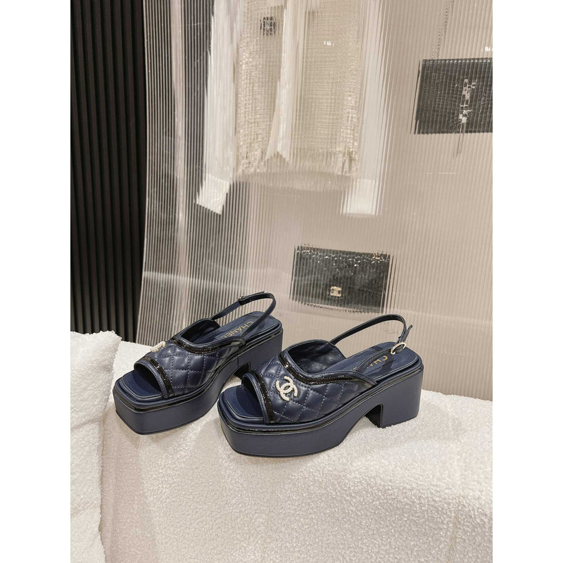 Ch*el platform sandals black