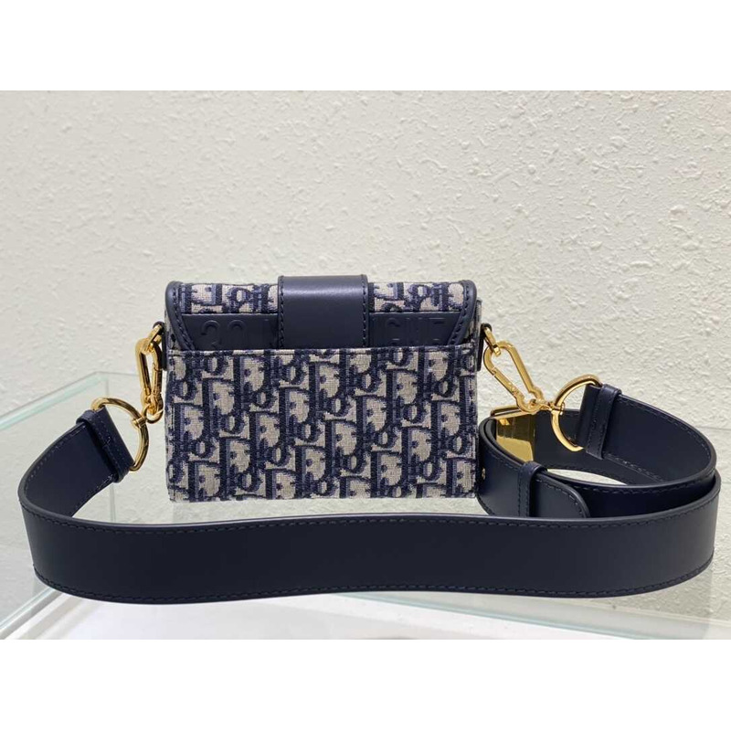 D*or 30 montaigne box bag blue oblique print