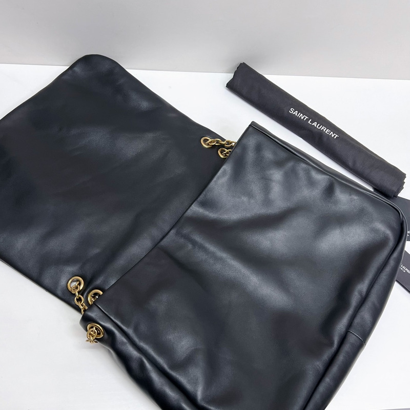 Saint Laurent Jamie 4.3 Patchwork Leather Tote In Nero Black