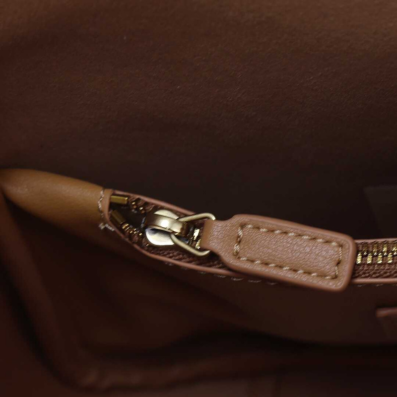Saint Laurent Le 37 Leather Bucket Bag Caramel