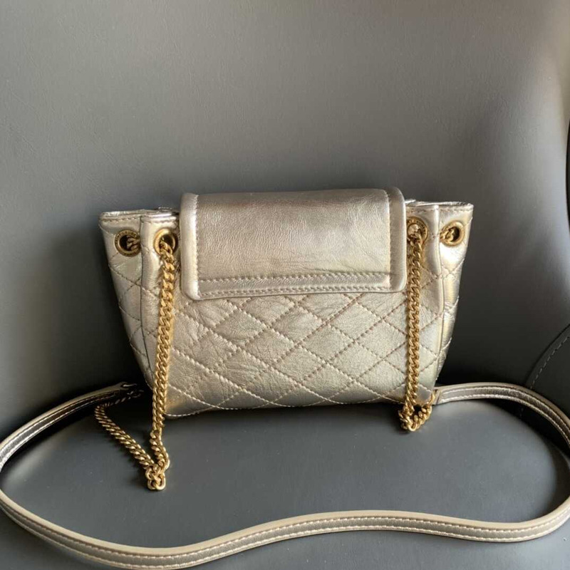 Saint Laurent Mini Nolita In Lambskin Gold