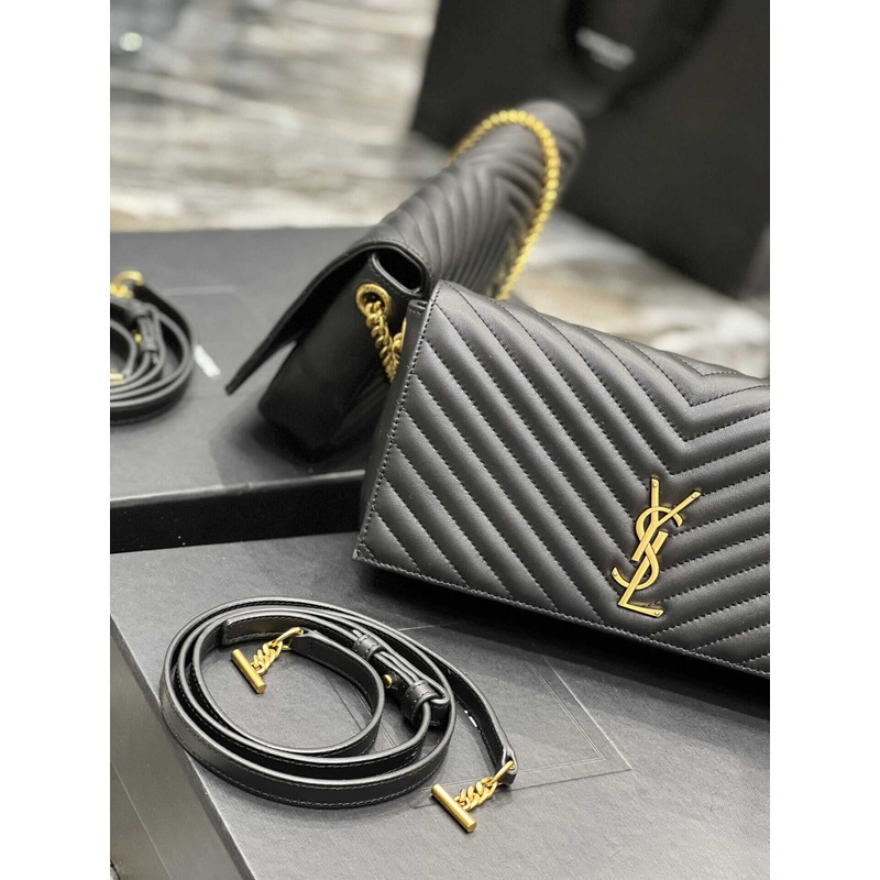 saint laurent S*pple kate 99 quilted calfskin leather shoulder bag black
