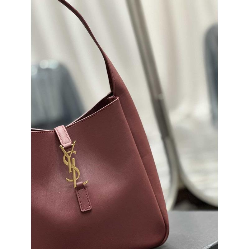 Saint Laurent Le5a7 Hobo Bag Small Red