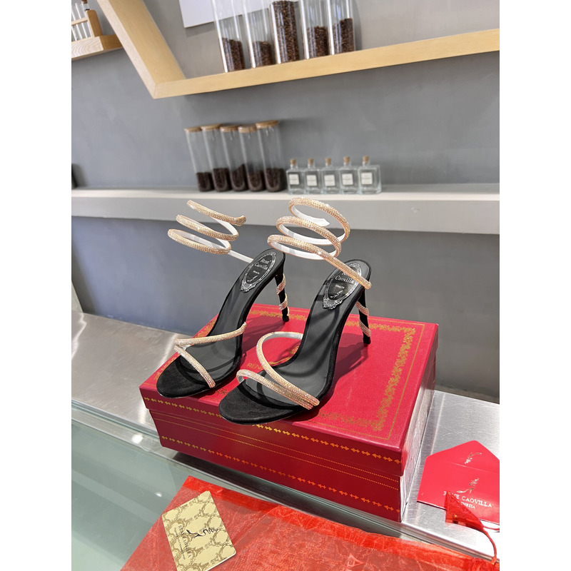 Rene Caovilla Margot Sandals Gold