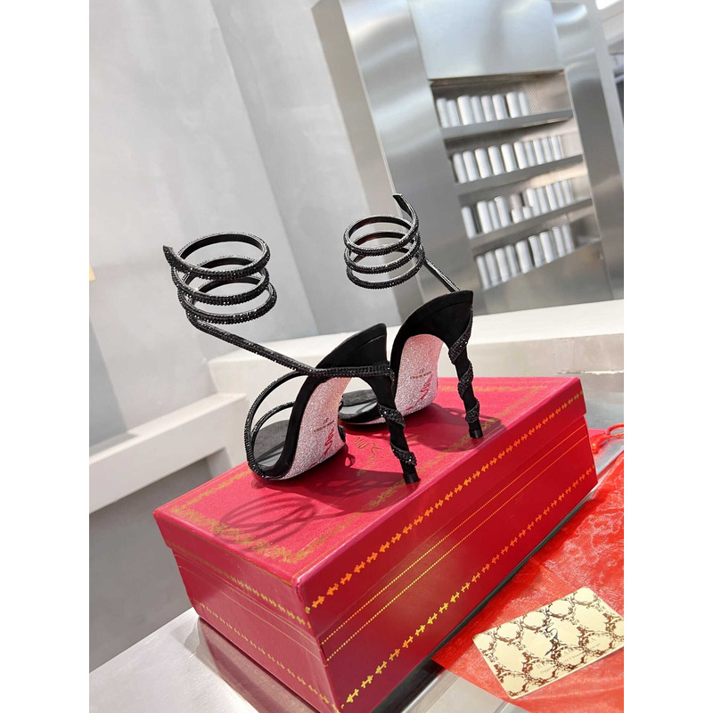 Rene Caovilla Margot High Heel Sandals Black
