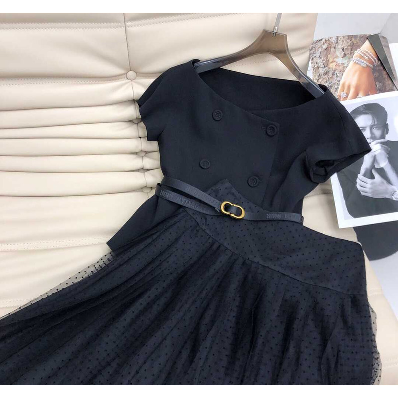 D*or midi tulle skirt black