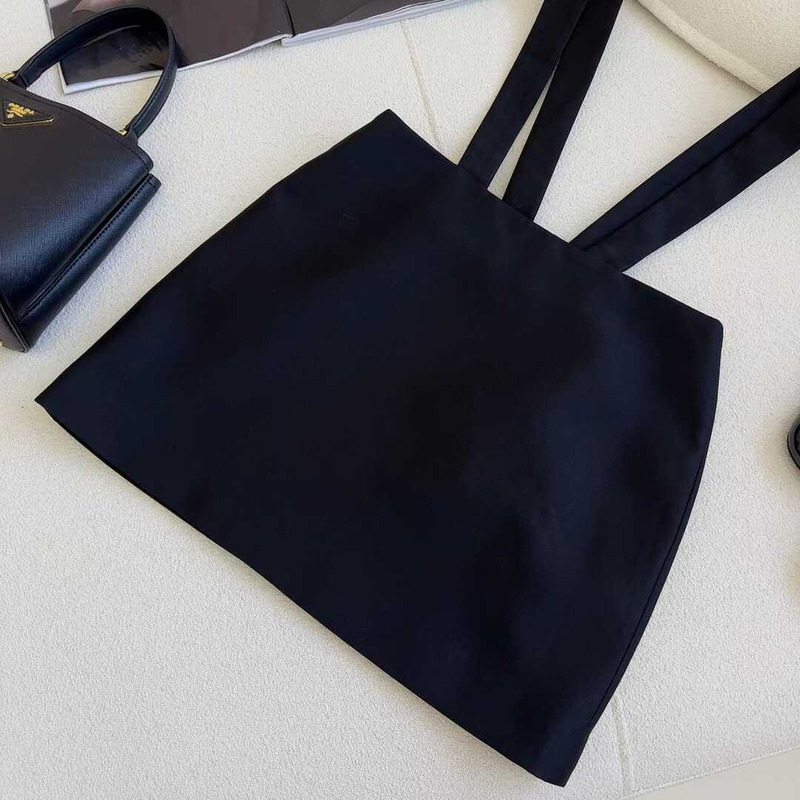 Pra*a mini skirt with straps black