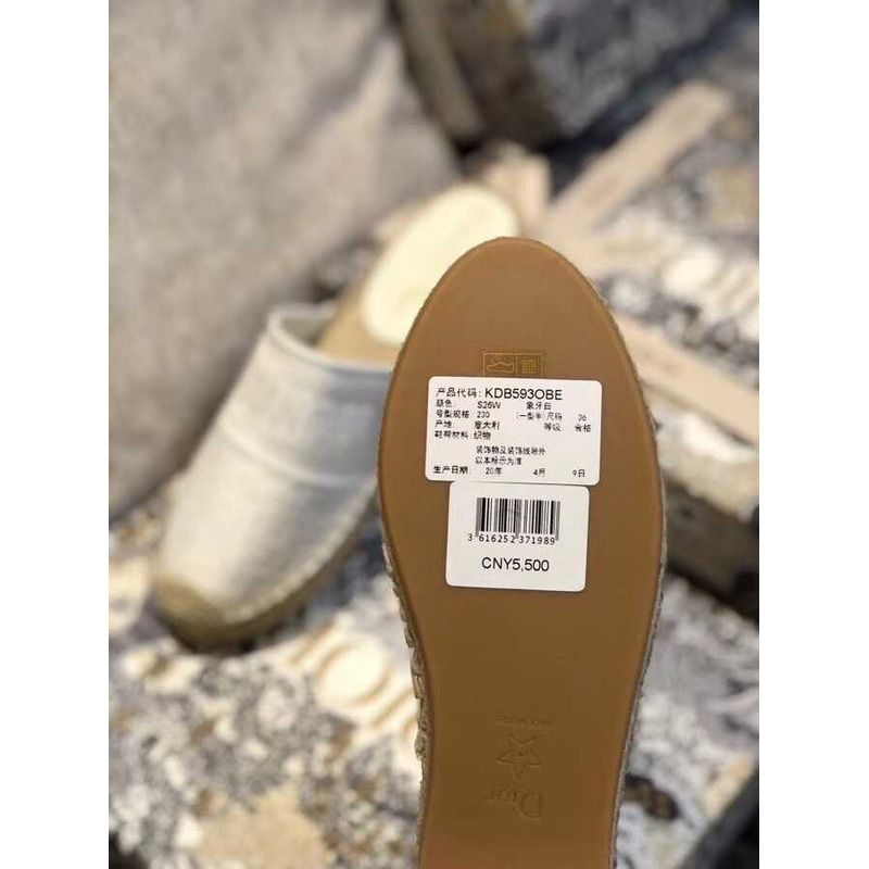 D*or espadrilles mules  white