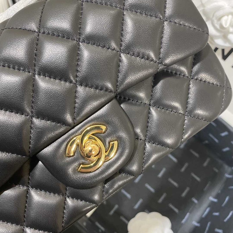 Ch*el classic flap mini  shoulder bag black