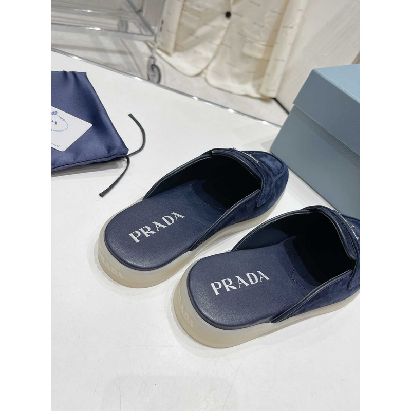 Pra*a suede sandals blue
