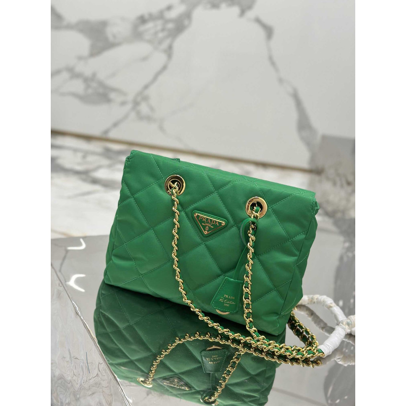 Pra*a re-nylon recycled nylon tote bag green