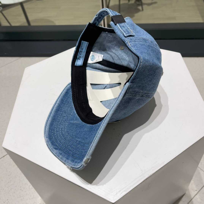 Pra*a denim baseball cap blue