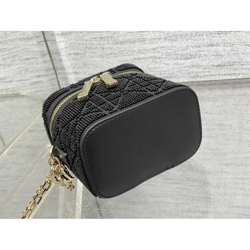 D*or small cd logo cosmetic bag black
