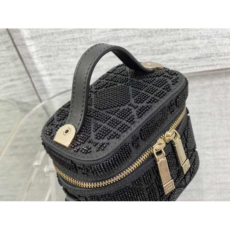 D*or small cd logo cosmetic bag black