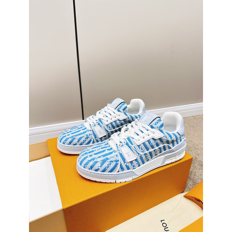 l**is V*t*n trainer stripe monogram blue