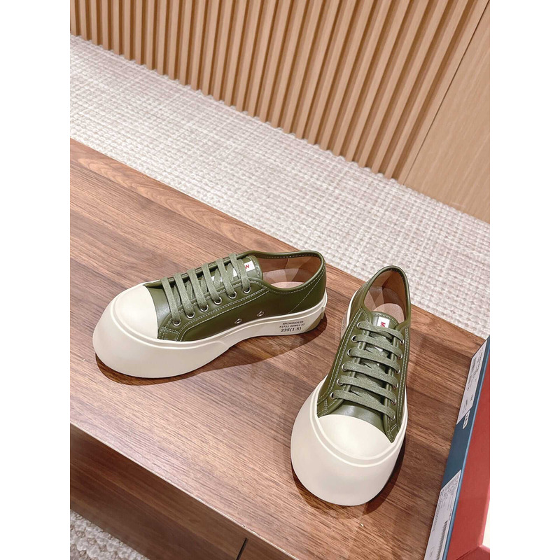 Marni Pablo Canvas Low-top Sneakers Green