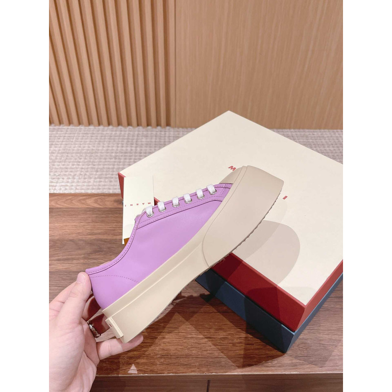 Marni Pablo Canvas Low-top Sneakers Purple