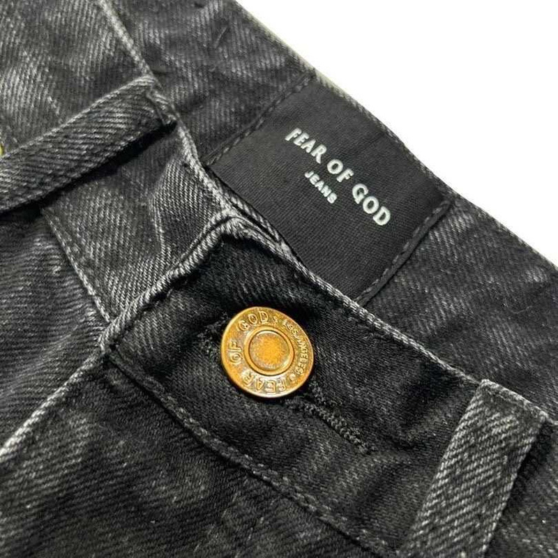 Fear Of God Paint Splatter Skinny Jeans Black