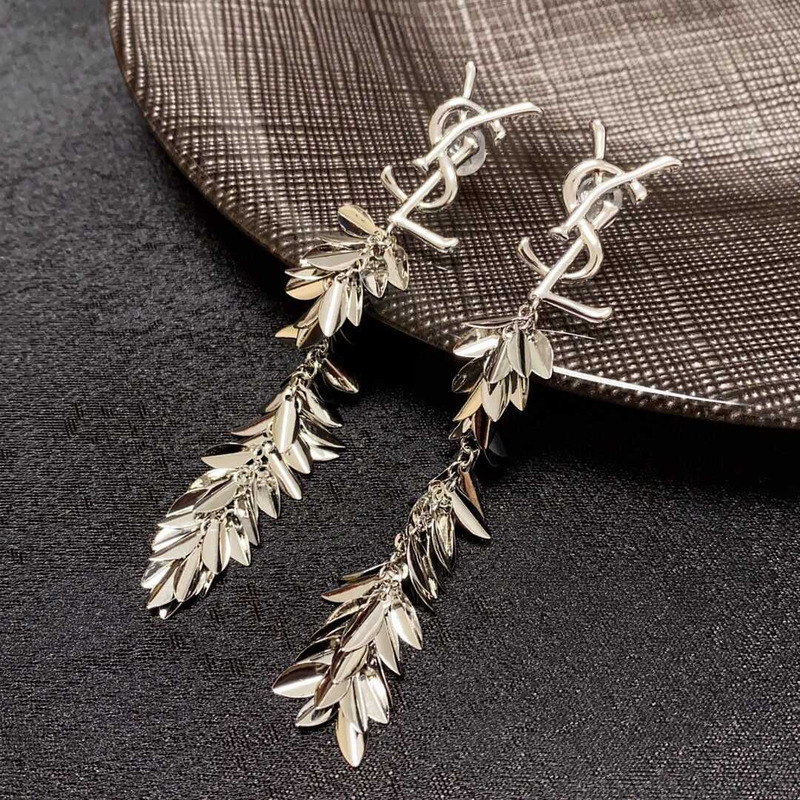 Saint Laurent Wheat Fringe Tassel Earrings
