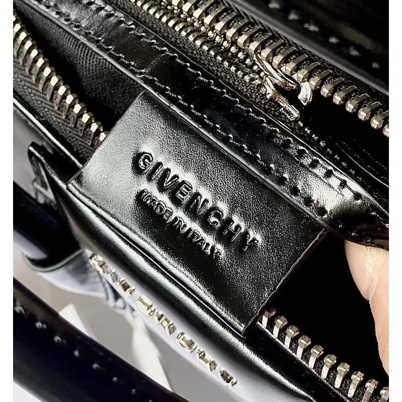 Givenchy Antigona Tote Glazed Mini Silver Metal Black