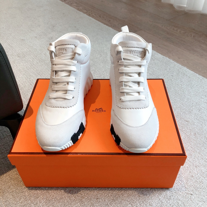 H**mes bouncing high-top sneakers grey