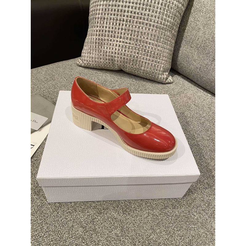 D*or pumps leather red