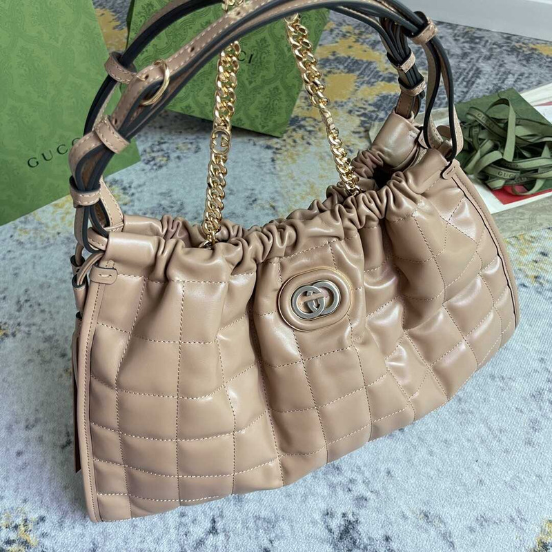 G*u*i deco medium tote bag beige