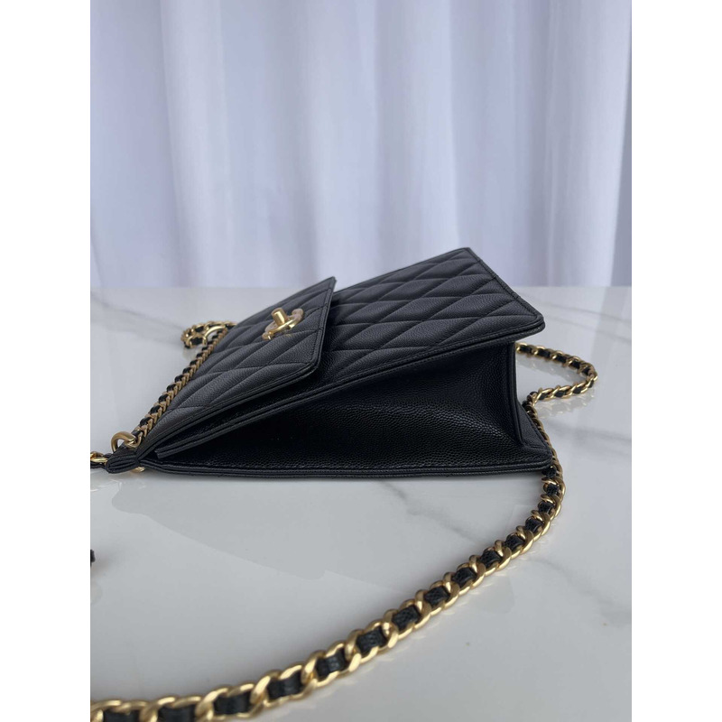 Ch*el 23a mini bag calfskin black