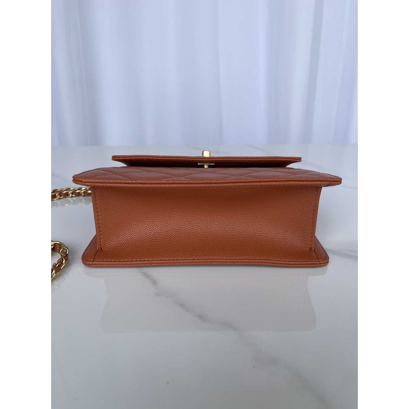 Ch*el 23a mini bag calfskin brown