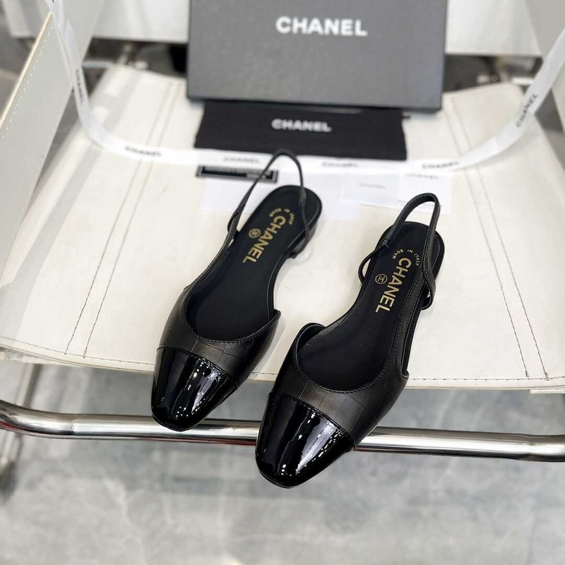 Ch*el  lace up shoes lambskin and faille black