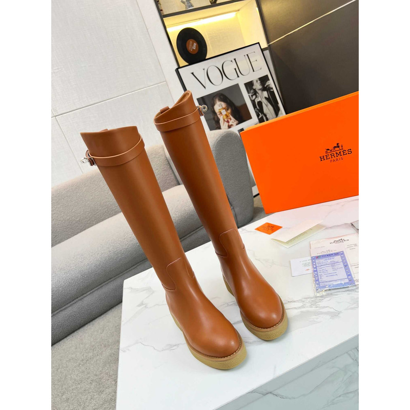 H**mes  faustine boot brown