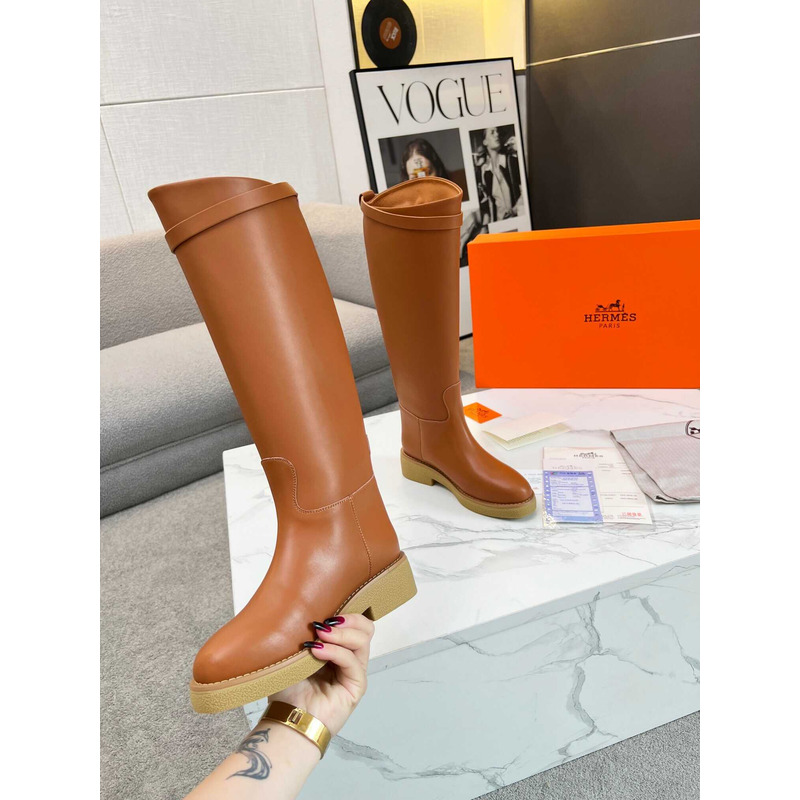 H**mes  faustine boot brown