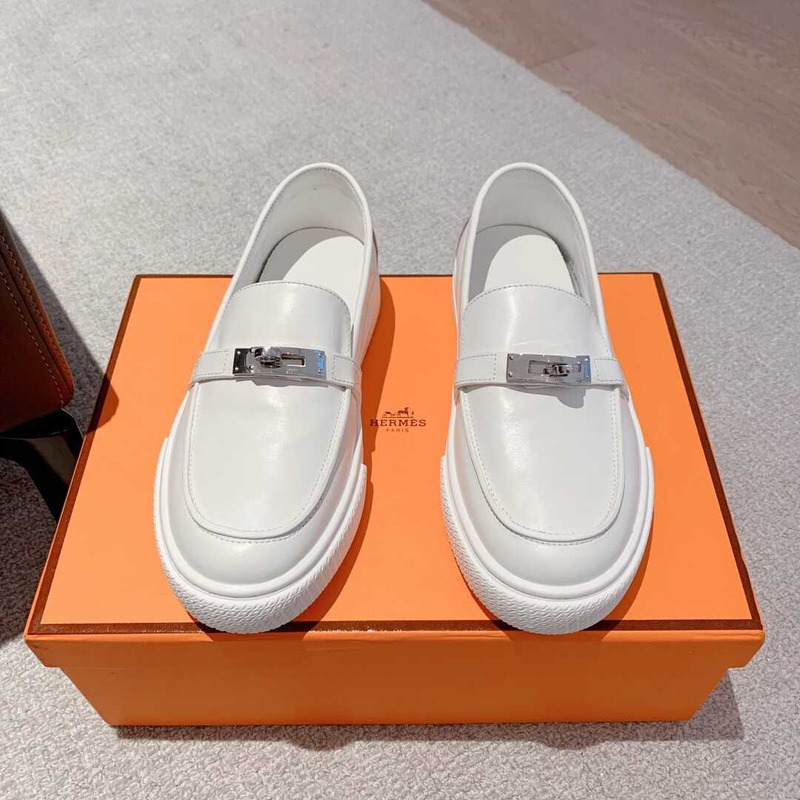 H**mes game easy sneakers calfskin white