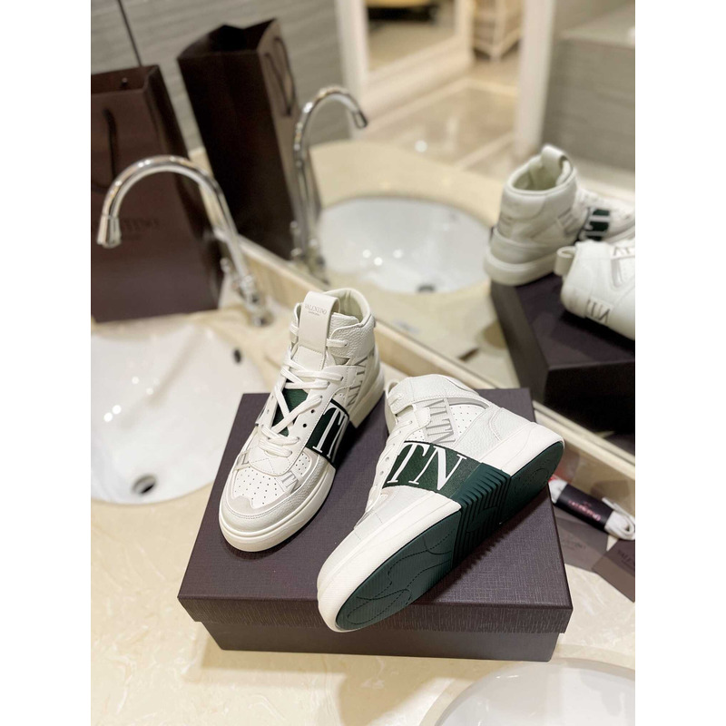 Valentino VLTN High Top Sneaker Black And White