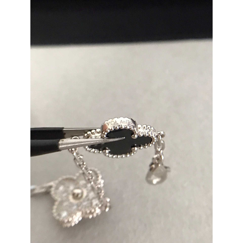 van cleef & arpels vintage alhambra Di*m*nd onyx bracelet