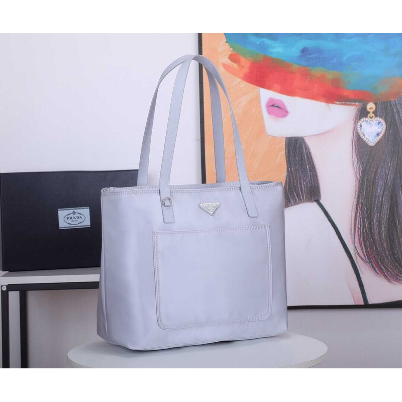 Pra*a recycled nylon tote bag blue